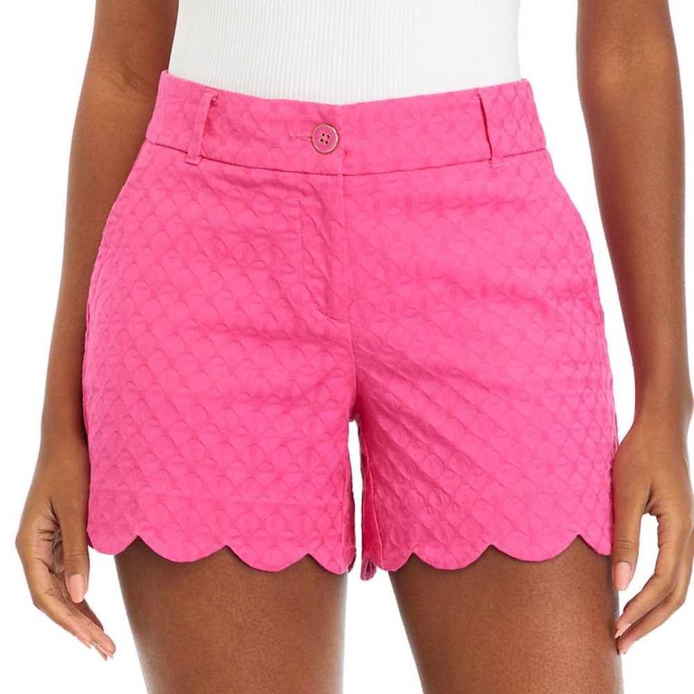Crown & Ivy Shelby Shorts Scalloped Size 20W Pink Pop